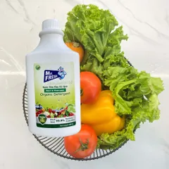 Combo 3 Chai Nước Rửa Rau Củ Quả Sinh Học Mr.Fresh 800ML - An Toàn 100% Từ Dấm Gạo và Muối Biển, Khử Khuẩn Thiên Nhiên