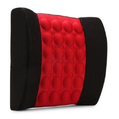Đệm Dựa Lưng Massage Điện Ô Tô Đỏ Phối Đen - Thiết Bị Thư Giãn Tiện Ích, Giảm Mệt Mỏi Khi Lái Xe
