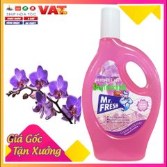 Nước Lau Sàn Khử Trùng Mr.fresh 1,1L - Hương Ly Tươi Mát, Tiêu Diệt Bacteria, Sạch Sẽ Mọi Bề Mặt