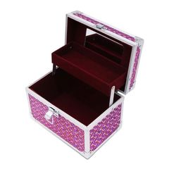 Hộp Đựng Đồ Trang Điểm Mini 2 Tầng Cao Cấp Hồng – Phụ Kiện Làm Đẹp Ngắn Gọn, Thiết Kế Sang Trọng và Tiện Dụng
