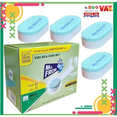 Viên Rửa Chén Bát Mr.Fresh - Hộp 39 Viên x 10G Cho Máy Rửa Chén, Hiệu Quả Làm Sạch Tối Ưu, Dễ Sử Dụng