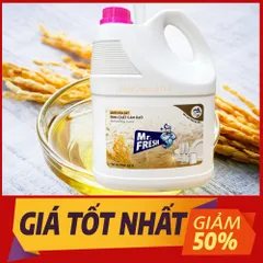 Nước Rửa Chén Mr.Fresh 3.8L Hương Cám Gạo - An Toàn, Dịu Nhẹ Da Tay, Đánh Bay Dầu Mỡ Nhanh Chóng, Thân Thiện Môi Trường