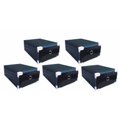 Bộ 5 Hộp Đựng Giày Có Ngăn Kéo Viền Kim Loại Đen - Giải Pháp Bảo Quản Giày Tiện Ích, Ngăn Nắp Cho Mọi Không Gian