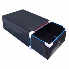 Bộ 5 Hộp Đựng Giày Có Ngăn Kéo Viền Kim Loại Đen - Giải Pháp Bảo Quản Giày Tiện Ích, Ngăn Nắp Cho Mọi Không Gian