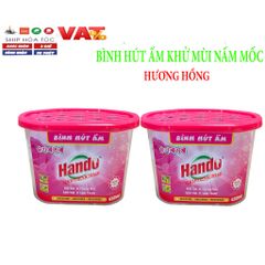 Bộ 2 Bình Hút Ẩm Khử Mùi Nấm Mốc Hando 450ml Hương Hoa Hồng - Giải Pháp Thoáng Mát Cho Không Gian Sống Việt Nam