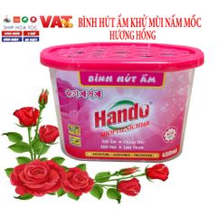Bộ 2 Bình Hút Ẩm Khử Mùi Nấm Mốc Hando 450ml Hương Hoa Hồng - Giải Pháp Thoáng Mát Cho Không Gian Sống Việt Nam