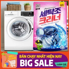 Bột Tẩy Vệ Sinh Lồng Máy Giặt Hàn Quốc 450g - Giảm Cặn Bẩn, Diệt Khuẩn, Dùng Cho Máy Giặt Lồng Đứng & Ngang