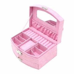 Hộp đựng đồ trang sức nhung lớn màu hồng - Giải pháp lưu trữ tiện lợi và sang trọng cho trang sức của bạn