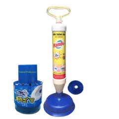 Bộ 1 Bơm Thụt Thông Ống Vệ Sinh Đa Năng và Chai Tẩy Bồn Cầu Diệt Khuẩn Hàn Quốc - Giải Pháp Thông Tắc Hiệu Quả cho Gia Đình