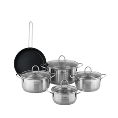 Bộ nồi inox 5 món Arber SALMON - Tiện lợi cho mọi bữa ăn, chất liệu cao cấp, bảo hành 12 tháng, lý tưởng cho nhà bếp hiện đại