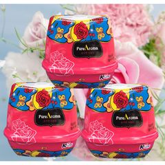 Bộ 3 Sáp Thơm Khử Mùi PureAroma Hàn Quốc - Hương Chanh, Hoa Hồng, Lavender - Lưu Hương Liên Tục 30 Ngày