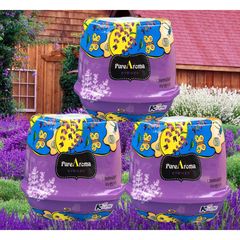 Bộ 3 Sáp Thơm Khử Mùi PureAroma Hàn Quốc - Hương Chanh, Hoa Hồng, Lavender - Lưu Hương Liên Tục 30 Ngày