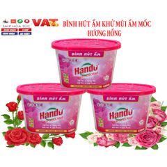 Bộ 3 Bình Hút Ẩm Khử Mùi Hando 450ml - Giải Pháp Chống Mốc, Giữ Đồ Khô Ráo, Hương Lavender Thơm Mát