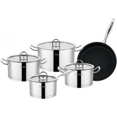 Bộ nồi inox 3 đáy Arber AN-05BB - Bộ bếp đa năng 5 món với chất liệu cao cấp, bảo hành 12 tháng, hoàn hảo cho mọi gia đình