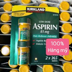 Kirkland Signature Aspirin 81mg - Thuốc Hỗ Trợ Tim Mạch, Giảm Đau Nhẹ - 2 Hộp 365 Viên