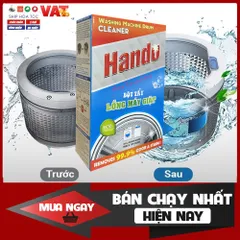 Hộp 2 Gói Tẩy Lồng Máy Giặt Hando Siêu Sạch Thế Hệ Mới - Sạch Bóng, Dễ Sử Dụng, Giải Pháp Hoàn Hảo Cho Máy Giặt