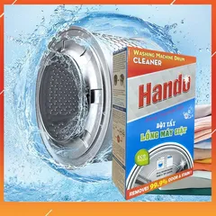 Hộp 2 Gói Tẩy Lồng Máy Giặt Hando Siêu Sạch Thế Hệ Mới - Sạch Bóng, Dễ Sử Dụng, Giải Pháp Hoàn Hảo Cho Máy Giặt