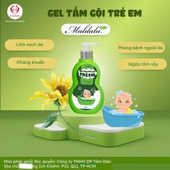 Gel Tắm Gội Trẻ Em Maldala 200ml - Chiết Xuất Tự Nhiên Ngăn Ngừa Rôm Sảy, Mẩn Đỏ Và Dưỡng Ẩm Da Mềm Mịn