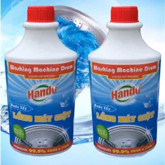 Bộ 2 Nước tẩy vệ sinh lồng máy giặt Hando TI622 - Giải pháp tẩy rửa chuyên dụng cho mọi loại máy giặt, Made in Việt Nam, 800ml