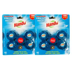 Viên Tẩy Và Khử Mùi Bồn Cầu Hando TI295 - Bộ 4 Viên Tiện Lợi, Diệt Khuẩn, Hương Thơm Dễ Chịu, Vệ Sinh Toilet Hiệu Quả