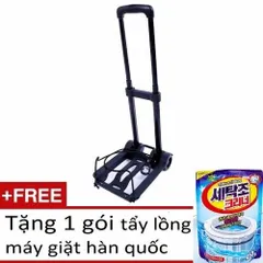 Xe Kéo Gấp Gọn TI320 (Đen) Tải Trọng 40kg - Dụng Cụ Tiện Ích Đi Chợ, Du Lịch và Vận Chuyển Hàng Hóa