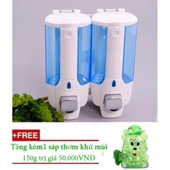 Hộp Đựng Dầu Gội & Nước Rửa Tay Treo Tường - Bình Nhấn Hai Bình Cao Cấp, Thân Thiện, Sang Trọng Cho Phòng Tắm