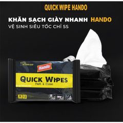Gói Khăn Lau Vệ Sinh Giày Nhanh Quick Wipes HANDO 12-30 Tờ Siêu tiện dụng 377123