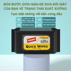 Gói Khăn Lau Vệ Sinh Giày Nhanh Quick Wipes HANDO 12-30 Tờ Siêu tiện dụng 377123