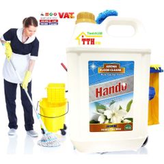 Nước thơm lau sàn Hando 10L Hương Nhài - Diệt khuẩn hiệu quả, an toàn cho sức khỏe, thích hợp cho nhà hàng và vệ sinh công nghiệp