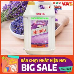Nước thơm lau sàn Hando 10L Hương Lavender - An toàn sức khỏe, diệt khuẩn, làm sạch sàn hiệu quả cho gia đình và công nghiệp