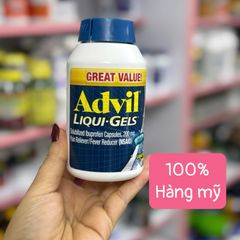 Advil Liqui-Gels 200 Viên - Giảm Đau Nhanh Chóng Hiệu Quả Với 200mg Ibuprofen, Hạ Sốt, Giải Pháp Cho Đau Cơ, Đau Đầu