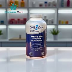 Viên uống vitamin tổng hợp One A Day Men’s 50+ - Hỗ trợ sức khỏe, tăng cường sức bền và trí nhớ cho nam giới trên 50 tuổi - 300 viên