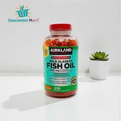 Viên uống Dầu Cá Kirkland Signature Wild Alaskan Fish Oil 1400 mg 230 viên - Hỗ trợ sức khỏe tim mạch, mắt và não bộ, Omega-3 chất lượng cao