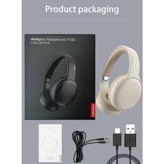 Tai Nghe Bluetooth 5.1 Lenovo Thinkplus TH30 - Giảm Tiếng Ồn, Âm Thanh 3D, Tai Nghe Gaming Có Mic, Thời Gian Chơi 7 Giờ