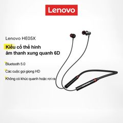 Tai Nghe Bluetooth Lenovo HE05X Ⅱ Không Dây V5.0 Chống Nước HIFI Stereo Tai Nghe Thể Thao IPX5 Pin 12 Giờ Có Micrô