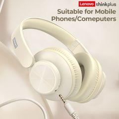 Tai Nghe Chụp Tai Bluetooth Không Dây Lenovo Thinkplus G70-A - Âm Thanh Nổi, Giảm Ồn, Thoải Mái, Chống Thấm Nước, Có Mic Cho Android, IOS, PC