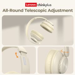 Tai Nghe Chụp Tai Bluetooth Không Dây Lenovo Thinkplus G70-A - Âm Thanh Nổi Giảm Ồn Thoải Mái, Tương Thích Android, iOS và PC