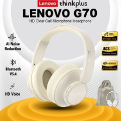 Tai Nghe Chụp Tai Bluetooth Không Dây Lenovo Thinkplus G70-A - Âm Thanh Nổi Giảm Ồn Thoải Mái, Tương Thích Android, iOS và PC