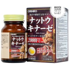 Viên uống hỗ trợ tim mạch Nattokinase 2000FU Orihiro Nhật Bản - Giảm nguy cơ đột quỵ, cải thiện lưu thông máu, sức khỏe tốt hơn