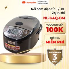 Nồi Cơm Điện Tử Zojirushi NL-GAQ18V-BM 1.8L - Chức Năng Nấu Dinh Dưỡng và Hấp STEAM - Gia Đình Nhỏ Tiện Dụng, Bảo Hành 1 Năm