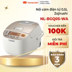 Nồi cơm điện tử Zojirushi NL-BGQ05-WA 0.5L, 450W - Nồi nấu thông minh, chống dính, thiết kế hiện đại, bảo hành 1 năm
