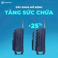 Vali vải cao cấp Hùng Phát 026 - Thiết kế thanh lịch, nhiều ngăn tiện dụng, khóa số bảo mật, bền đẹp cho công sở và du lịch - Nhiều kích thước và màu sắc