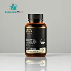Viên uống GO Healthy Ginkgo 9000 1-A-DAY - Hỗ trợ trí nhớ, tuần hoàn máu & tập trung, 60 viên nang bổ não tự nhiên từ Ginkgo biloba