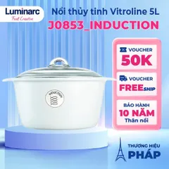 Nồi Thủy Tinh Luminarc Blooming 5L - Chịu Nhiệt Cao, An Toàn Sức Khỏe, Dùng Được Trên Bếp Từ, Xuất Xứ Pháp - Bảo Hành 10 Năm