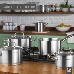 Nồi Inox 18/10 Korkmaz Proline Cao - 2.7L/5L/9L - Phù Hợp Bếp Từ - Đồ Gia Dụng Bền Bỉ Made in Turkey