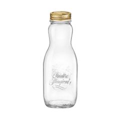 Chai Thủy Tinh Quattro Juice 1L Bormioli Rocco - Nắp Vặn Kín Chất Lượng Cao, Chai Đựng Nước Ép & Sữa Hạt Từ Ý