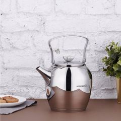 Bình trà inox 18/10 Korkmaz Butterfly 2.3L – Hàng chính hãng, sử dụng bếp từ, chất liệu cao cấp, tiện lợi và sang trọng, Made in Turkey