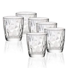 Bộ 6 ly thủy tinh Diamond 300ml Bormioli Rocco - Ly uống nước cao cấp Ý, sang trọng và tinh xảo cho bữa tiệc và gia đình
