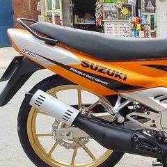 Tem Dán 3 Lớp Cao Cấp Suzuki Satria 2000 Cam Đen - Chống Nước, Bảo Hành Trọn Đời, Họa Tiết Sáng Bóng, Dễ Dán