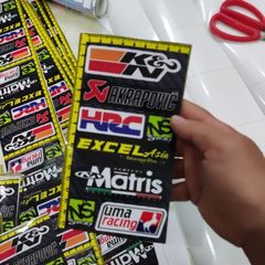 Tem Dán Logo Mini HRC MATRIS UMARACING - Decal 3 Lớp Chống Nước Bền, Trang Trí Ô Tô, Xe Máy, Xe Đạp